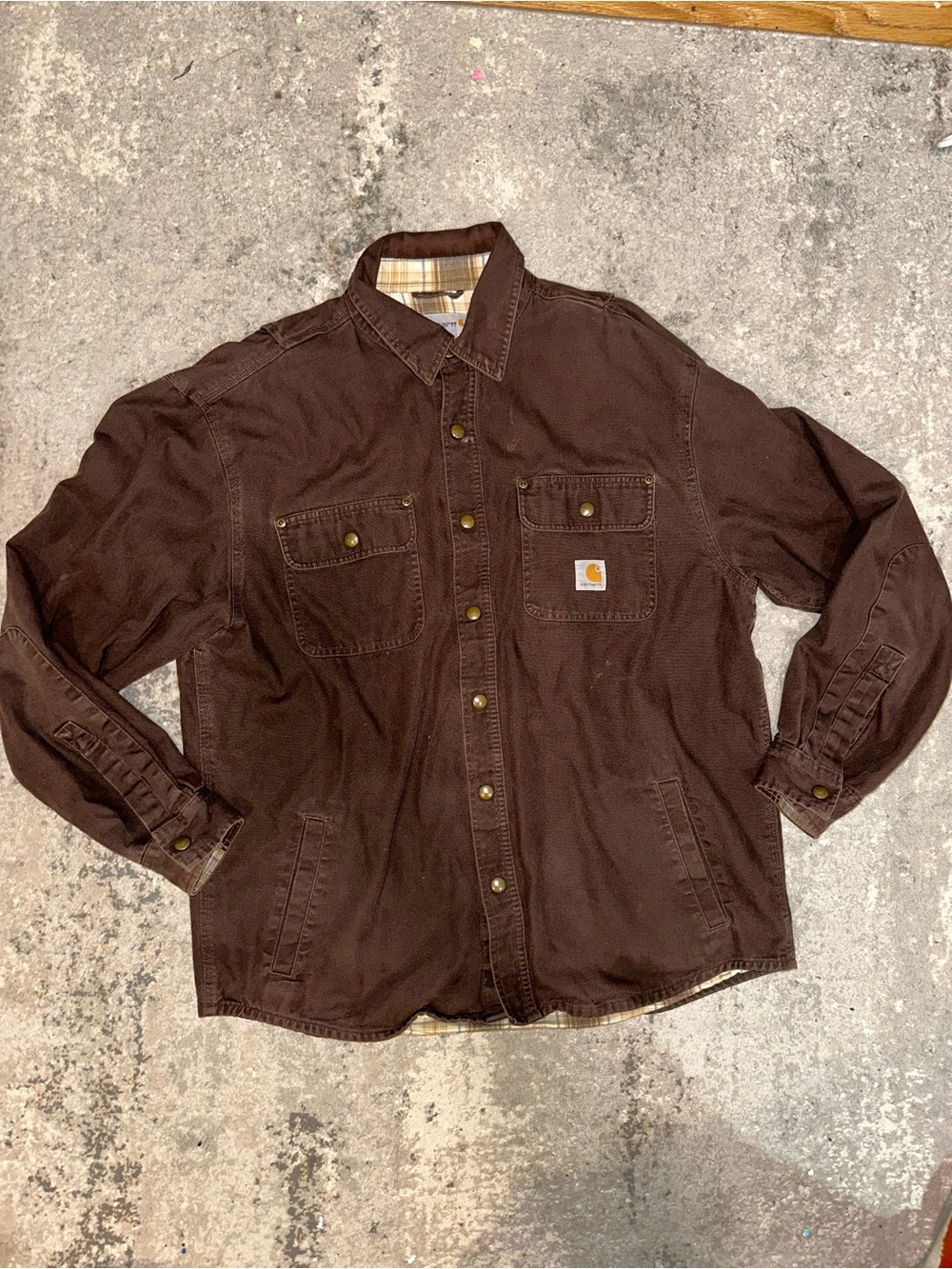 Carhartt Men's Dark Brown Canvas Field Jacket